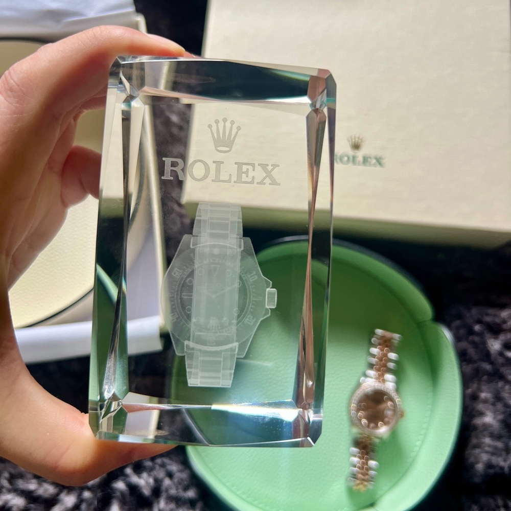 Rolex Clear Crystal Daytona decor glassware watch lover best gift new collection